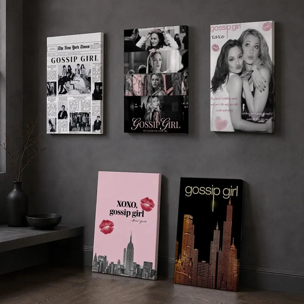 TV Series G-Gossip Girl Framed Wall Painting Modern Framed Canvas Wall Art Print Home Decoration Poster Living Room
