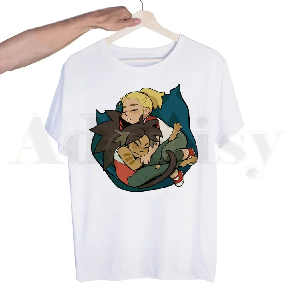 Adora Catra Love She Ra And Catra Cartoon Artwork Tshirts Men Fashion Summer T-shirts Tshirt Top Tees Streetwear Harajuku Funny