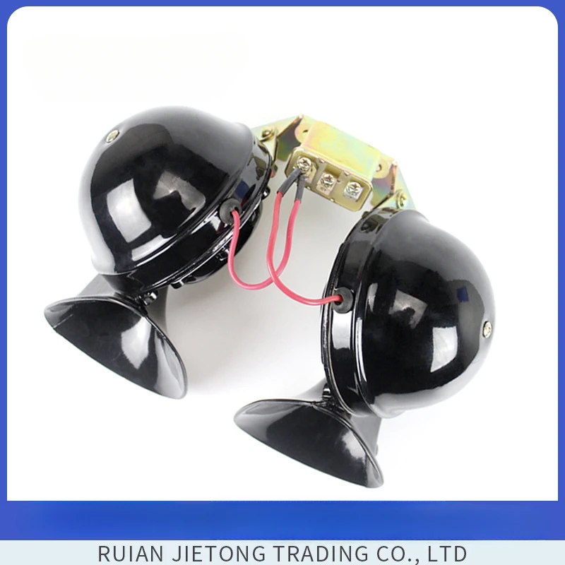 

DL34 Car Horn Truck Modification Dual Tone Snail Horn 12/24V with Relay Waterproof