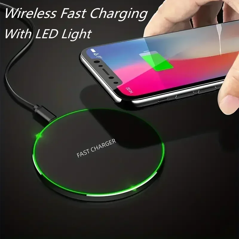 Fast Wireless Charger Pad Fast Wireless Charging Station For Samsung Galaxy S25 S24 S23 S22 Xiaomi iPhone 16 15 14 13 12 Pro Max