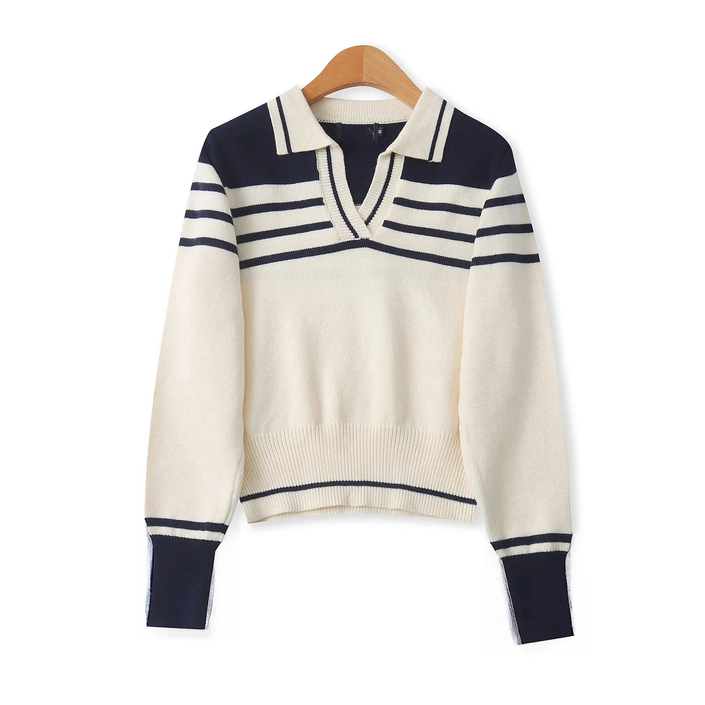 

Мягкий длинный свитер Sve Ne, цвет Blo, весна-осень, новый женский свитер Faion, антивозрастной полосатый свитер для поездок на работу, облегающий крой