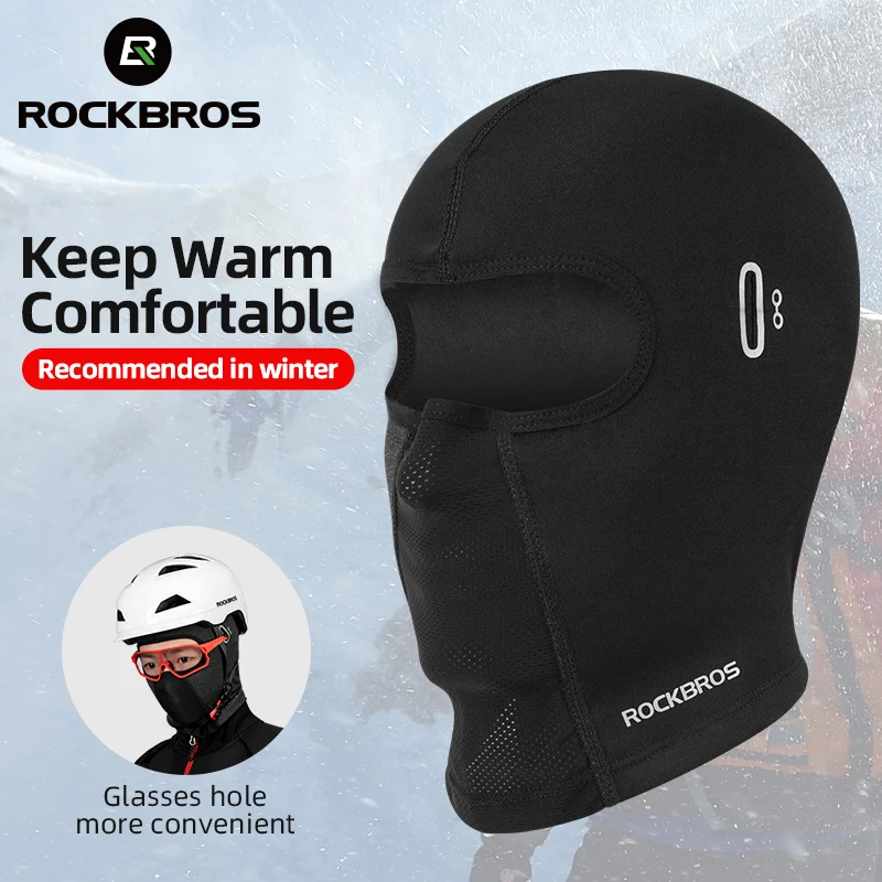 ROCKBROS czapka kolarska polar termiczny rower MTB piesze wycieczki narciarstwo męska czapka zimowa kaptur jazda na rowerze bieganie sporty na świeżym powietrzu wiatroszczelna chustka