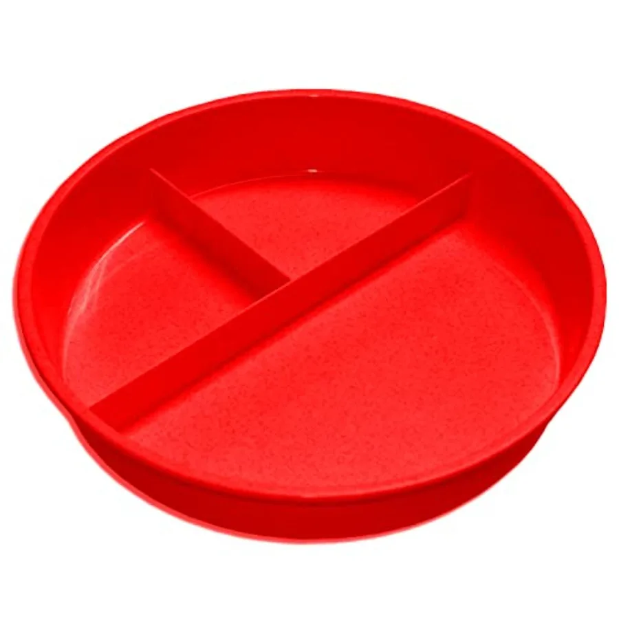 Piatto divisorio alto con coperchio rosso