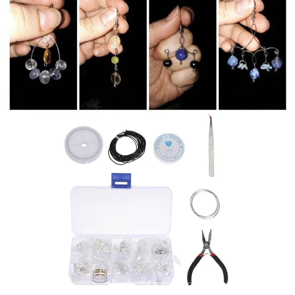 

Complete Jewelry Supplies Kit For Handmade Accessories Including Repair Tools Beading Supplies And Decorative Buckles