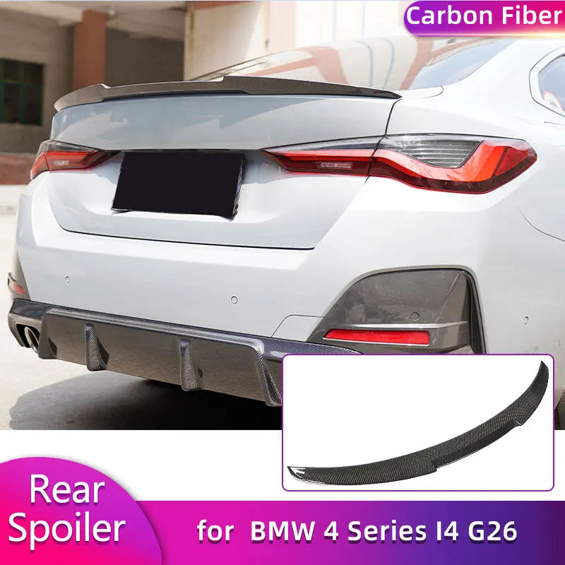 

Full Carbon Fiber Rear Trunk Spoiler Wings for BMW 4 Series I4 G26 M-Sport 2021-2023 Car Rear Spoiler Boot Wing Lip Body Kit