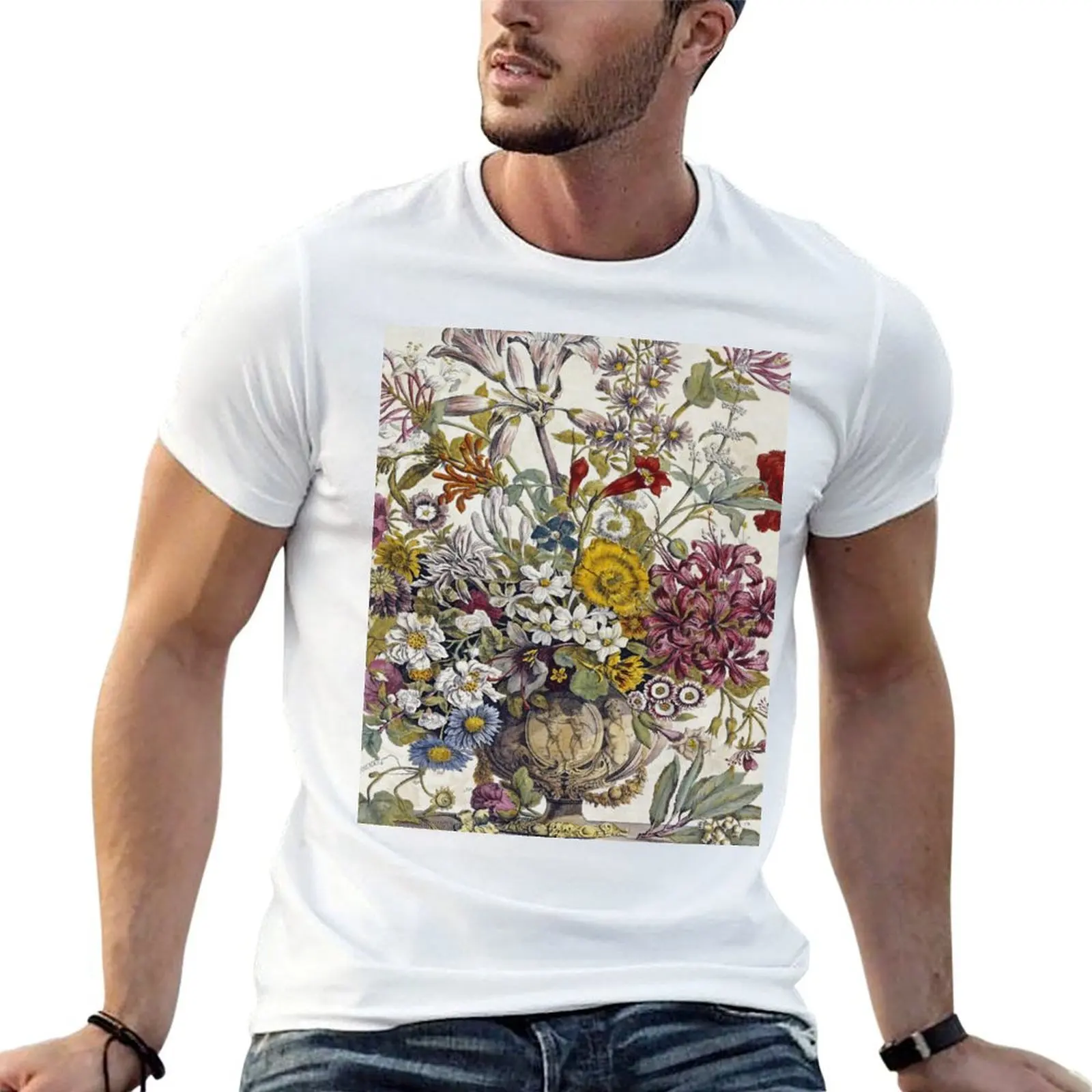 Robert Furber - Twelve Months Of Flowers T-Shirt graphic t shirts funny gifts t shirt men 100℅ cotton