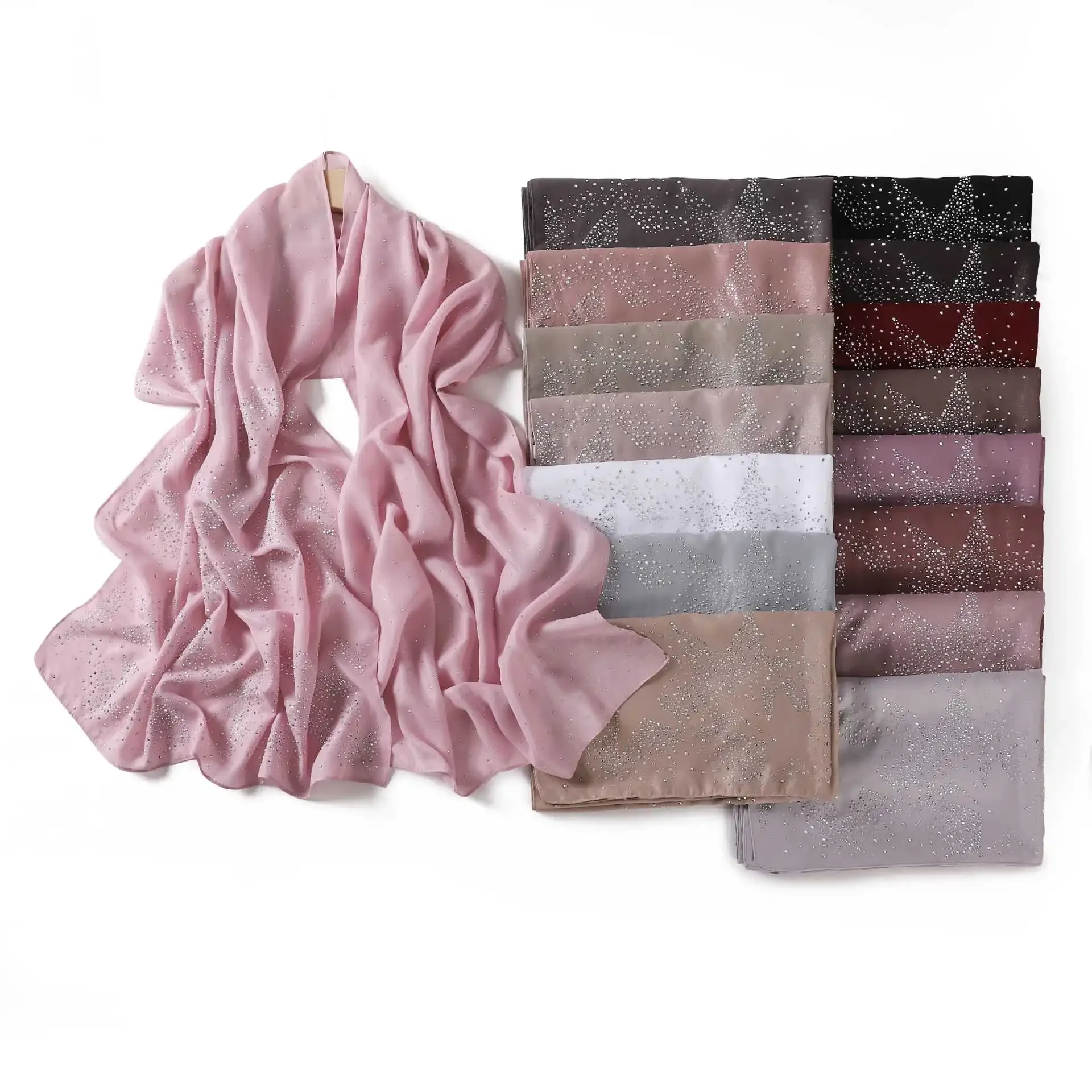 

Fashion Chiffon Diamonds Long Scarf Women Muslim Hijab Turban Plain Shawls Wrap Bandanas Headband Bufanda Foulard Turbante Mujer