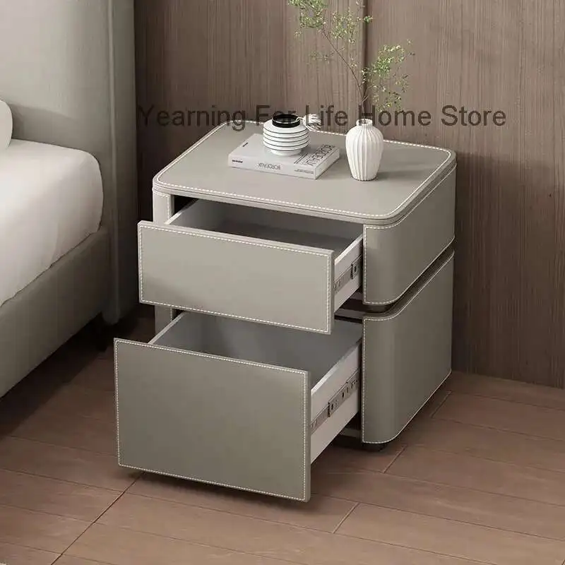 

Minimalist Luxury Bedside Table Italian Style Glam Elegant Night Table Aesthetic Modern Mesita De Noche Bedroom Furniture