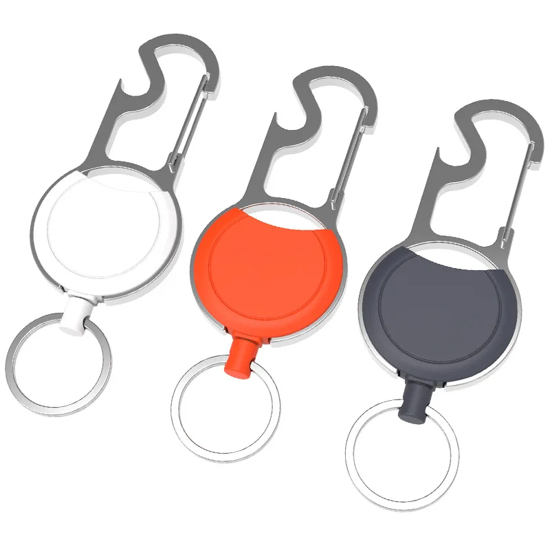 Outdoor Multi-purpose Badge Reels Tactical Backpack Retractable Keychain Hooks Fishing Climbing Outing Outdoor Useful Tools