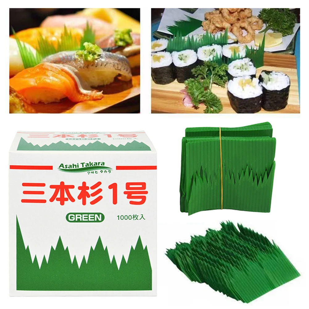 1000pcs Japanese Sushi Grass Baran Disposable Bento Box Food Divider Baran Sheets Great For Sashimi Separate Sushi Decorate Food