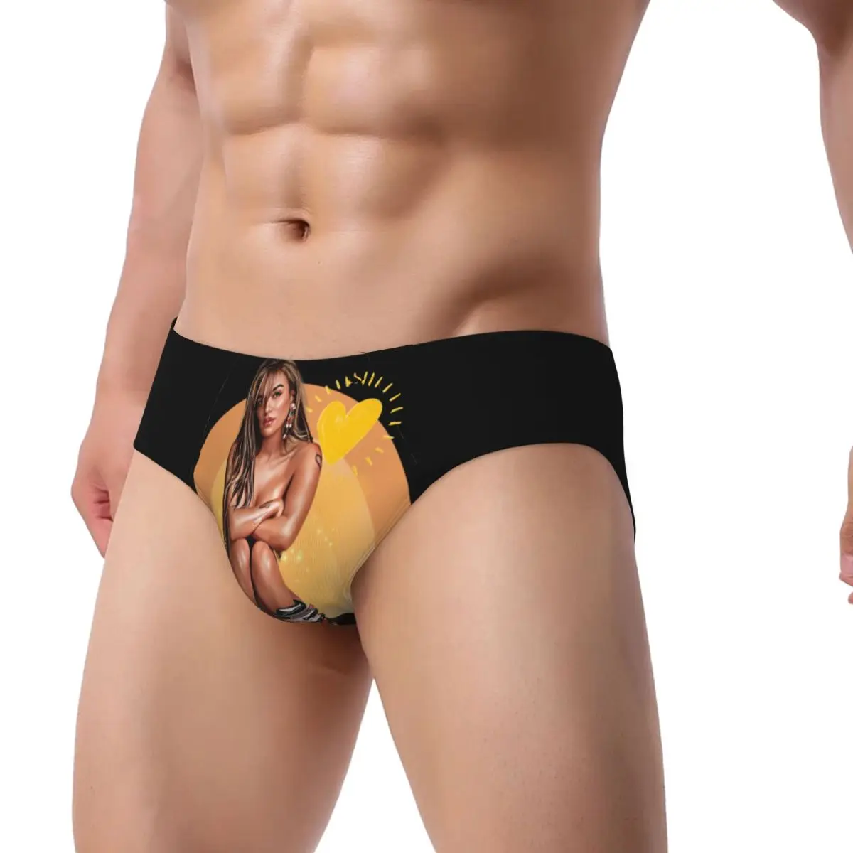 Custom Men Colombian Music Singer Karol G Tropicoqueta Men Panties Stretch Briefs Underwear