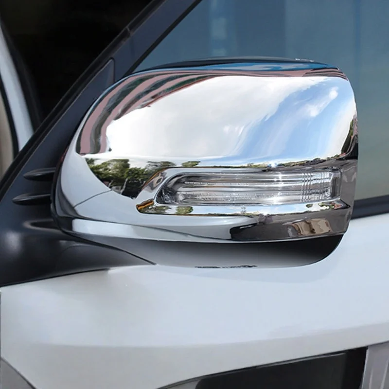 

For Toyota Land Cruiser Prado FJ150 150 2010-2018 Auto ABS Chrome Side Rearview Mirror Cap Cover Trim Accessories