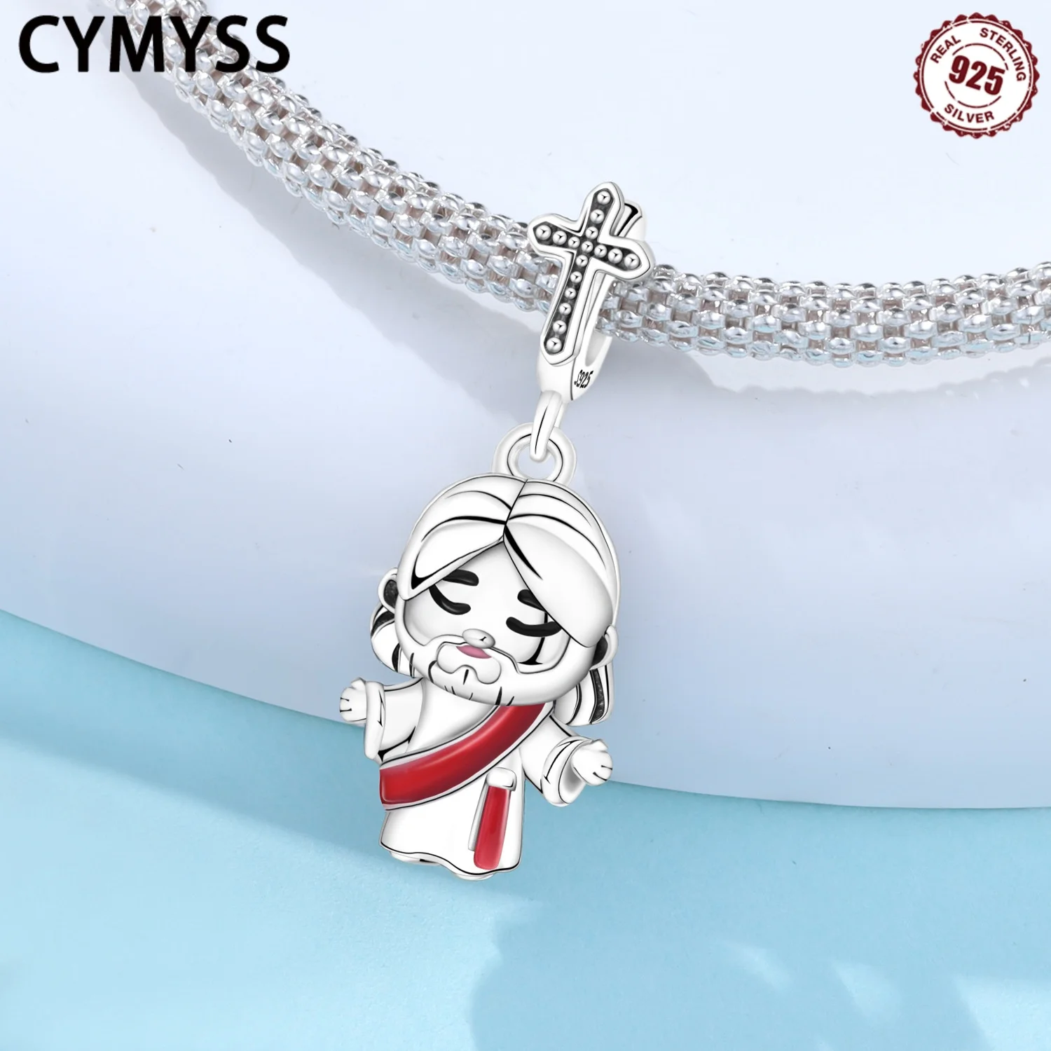 

CYMYSS 2025 NEW S925 Sterling Silver Jesus Religious Faith Pendant Boutique Birthday Party Jewelry Gift Women's Pendant