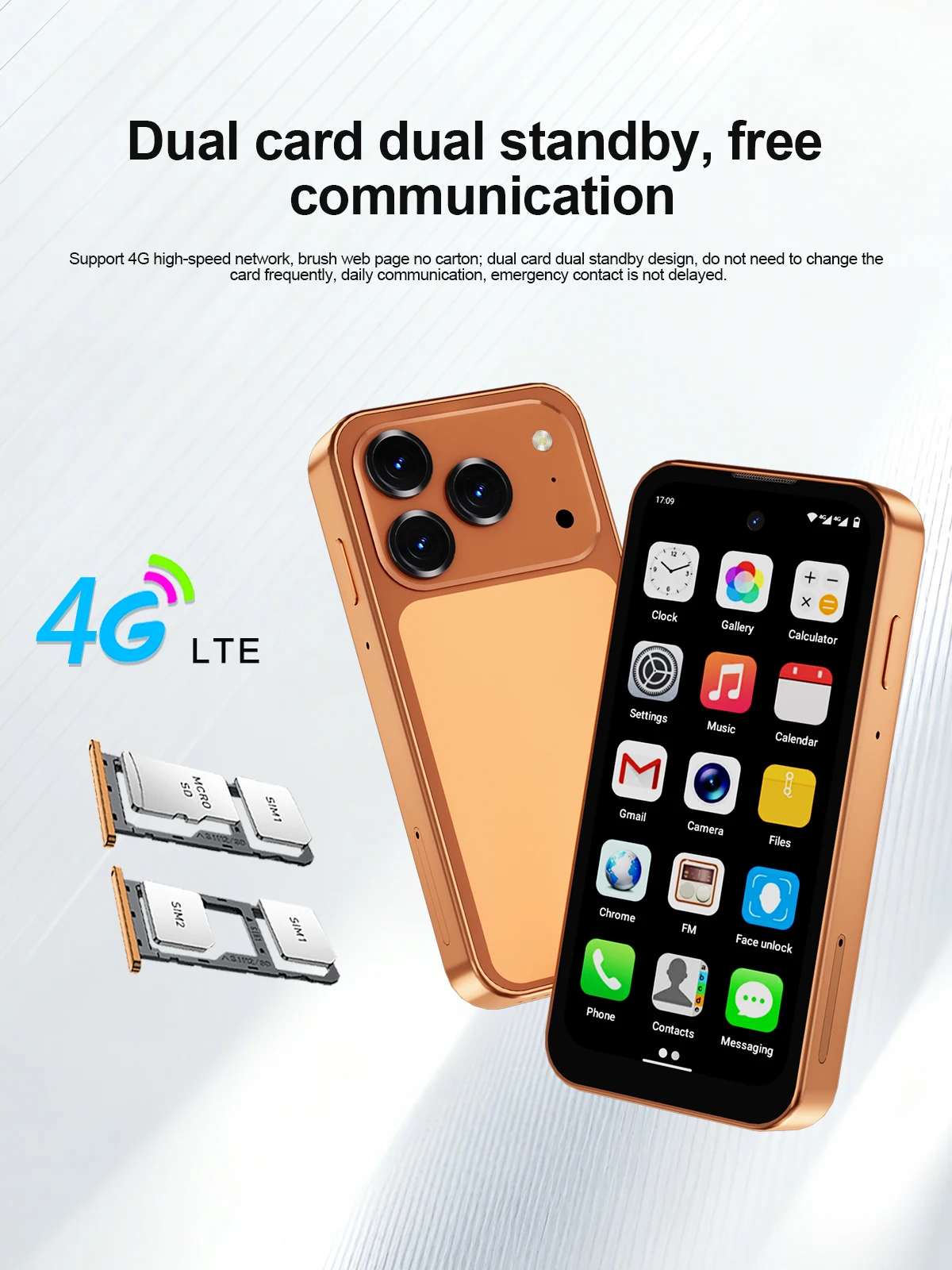 SERVO Mini Smartphone 4G LTE 3.88" Android 12.0 6GB+128GB Dual SIM Face Unlock OTG GPS WiFi Play Store Backup Small Mobile Phone