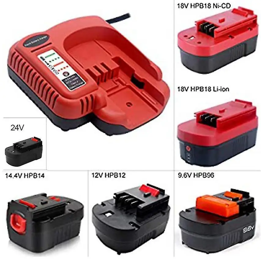 Для BDCCN24 BDFC240 Black & Decker 9,6 V-12V-14,4 V-18V-24V FSMVC 90556254-01 90592360-01 Ni-Cd Ni-MH аккумуляторное зарядное устройство 18V HPB