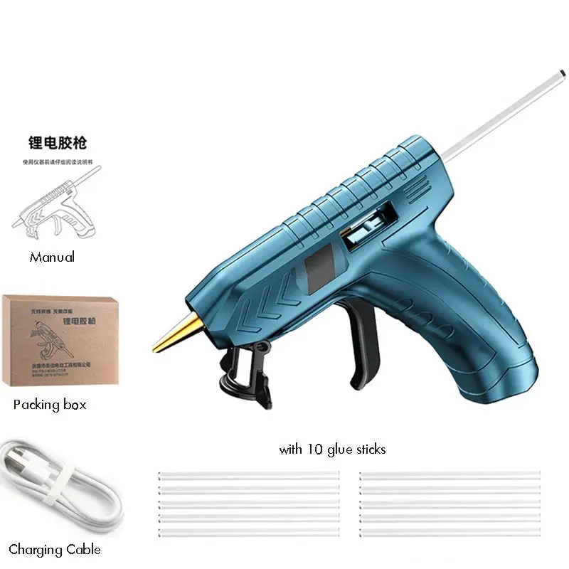 Imagem -03 - Lithium Ion Cordless Hot Glue Gun Derretendo Glue Gun 10 Bastões de Cola para Artes e Ofícios Projetos Selagem Reparação Rápida 3.6v