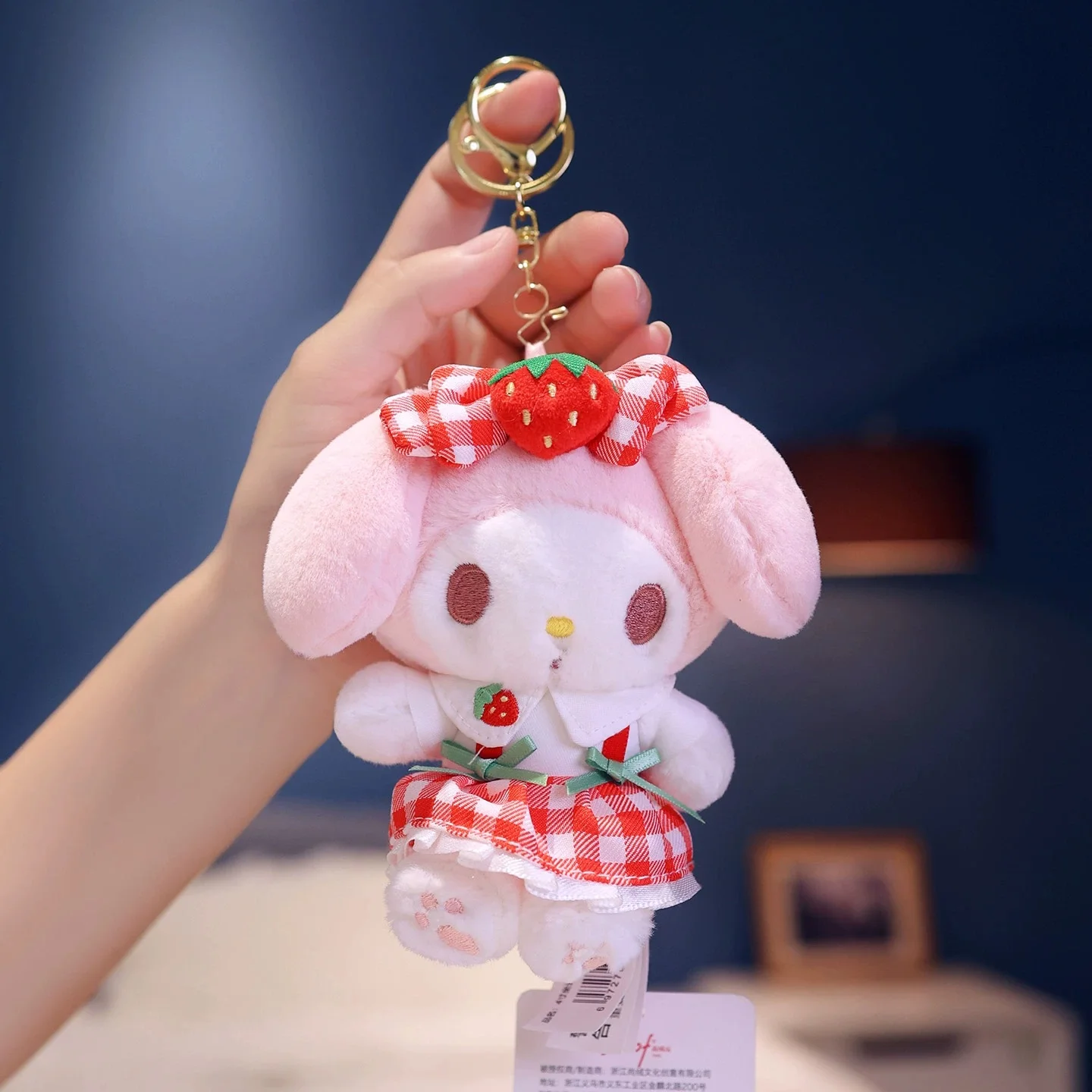 Echte Sanrio Hello Kitty Melody schattig meisje sleutelhanger schooltas hanger kinderen knuffels sleutelhanger plushier verjaardag kerstcadeau