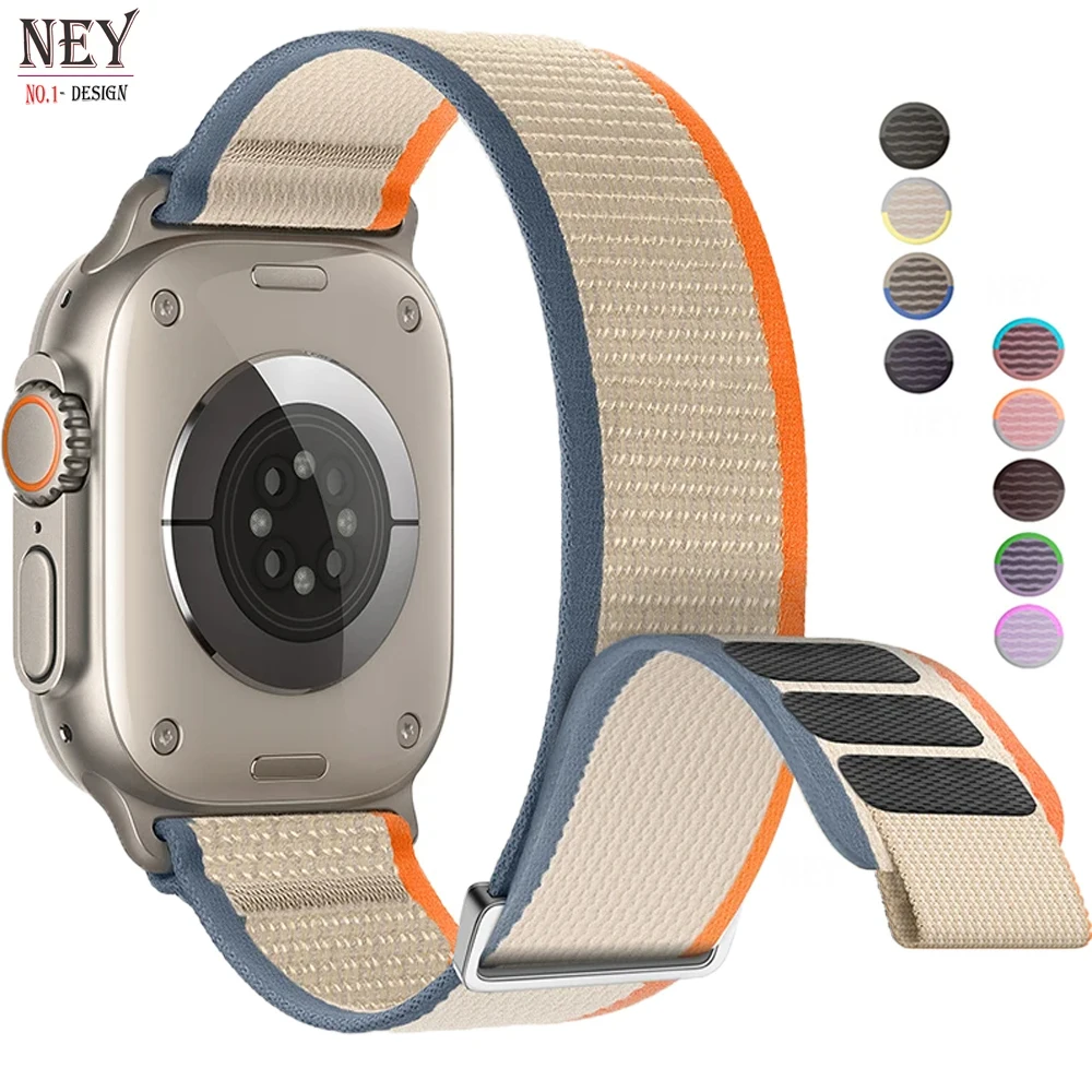 Trail Loop para apple watch, correas de 44mm, 40mm, 45mm, 41mm, 42mm, 38mm, pulsera deportiva de nailon, series 9, 8, se, 7, 6, 5, 4, 3, Ultra 2, 49mm
