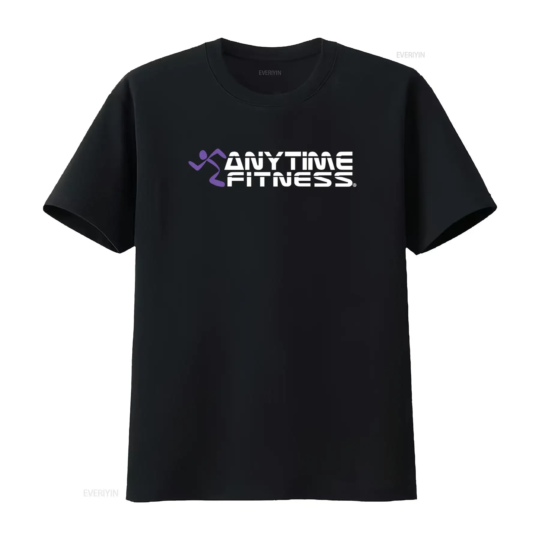Mens ANYTIME FITNESS Polyester Athletic Wicking Workout T Shirt for Active Lifestyle vintage Washed Comfortable fashion