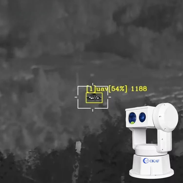 Long Range Drone Detection Smart AI Dual Sensor Day and Night Thermal Image Camera 2MP 4MP 90X Optical Zoom Marine PTZ Camera