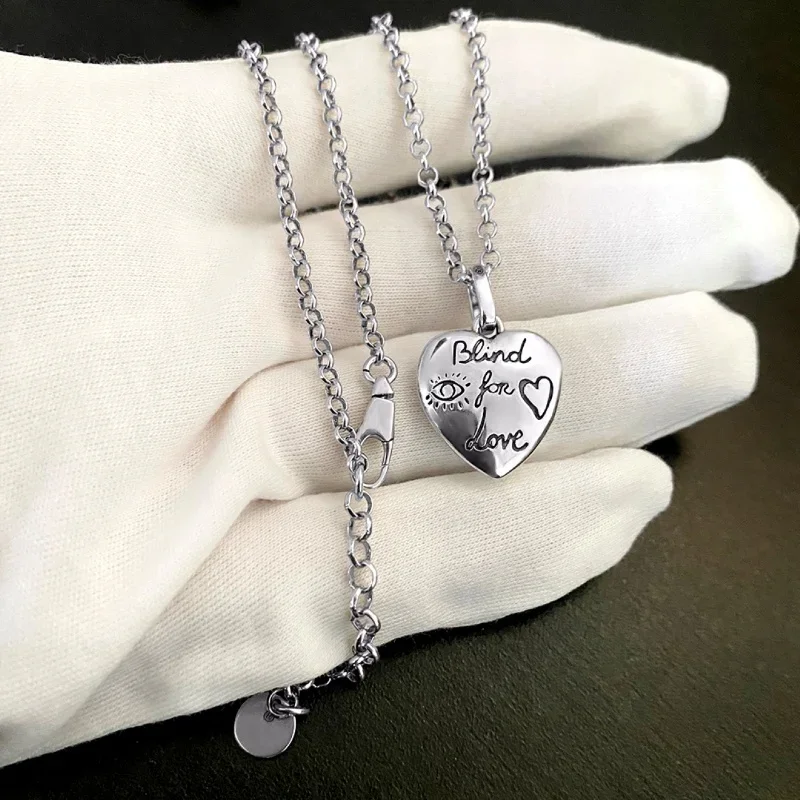 

Charm Original 100% 925 Pure Silver Elegant Love Fearless Jewelry Necklace, High Quality Women's Party Gift