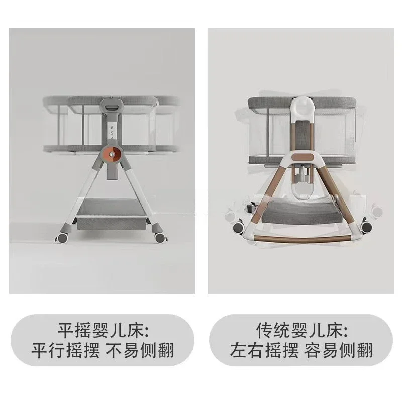 Baby Portable Splicing Bed, Multifunctional Cradle, Foldable Mobile