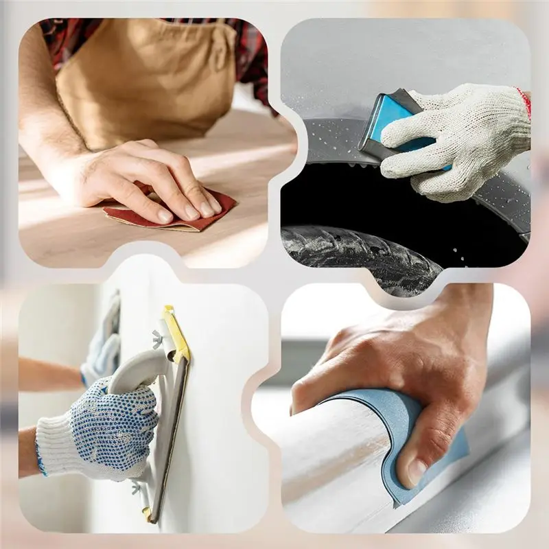 Y50A-Silicon Carbide Sanding Paper 120-3000 Grit 24PCS Sandpaper Assortment Set 12 Grit Levels, Wet/Dry Sandpaper Sheets