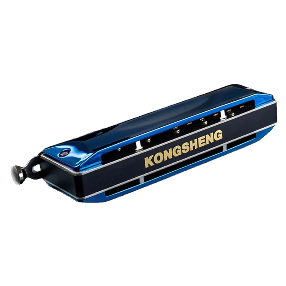 Kongsheng 12 Holes Harmonic Chromatic Blue C Key Professional Harmonic Mouth Musical Instrument Professional Mouth Harp Gifts