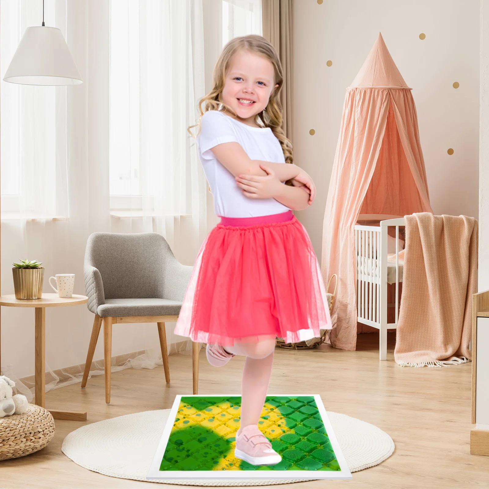 

Визуальные сенсорные игрушки для детей, тактильные забавные соединения на сенсорном коврике, обучающий игровой коврик с сенсорной стимуляцией