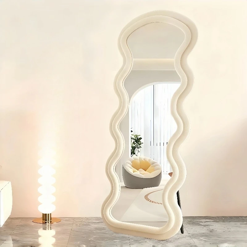 Luxury Living Room Mirror Wavy Standing Long Star Aesthetic Girls Accessories Mirror Full Body Modern Espelhos Home Decorations