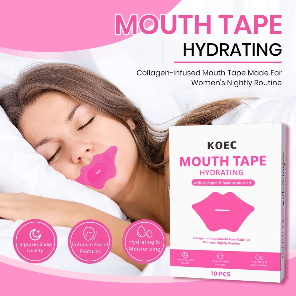 Hydrating Sleep Strips Breathable Mouth Tape 10pcs Gentle on Skin Adhesive Tape Sleep Accessories for Improving Sleep
