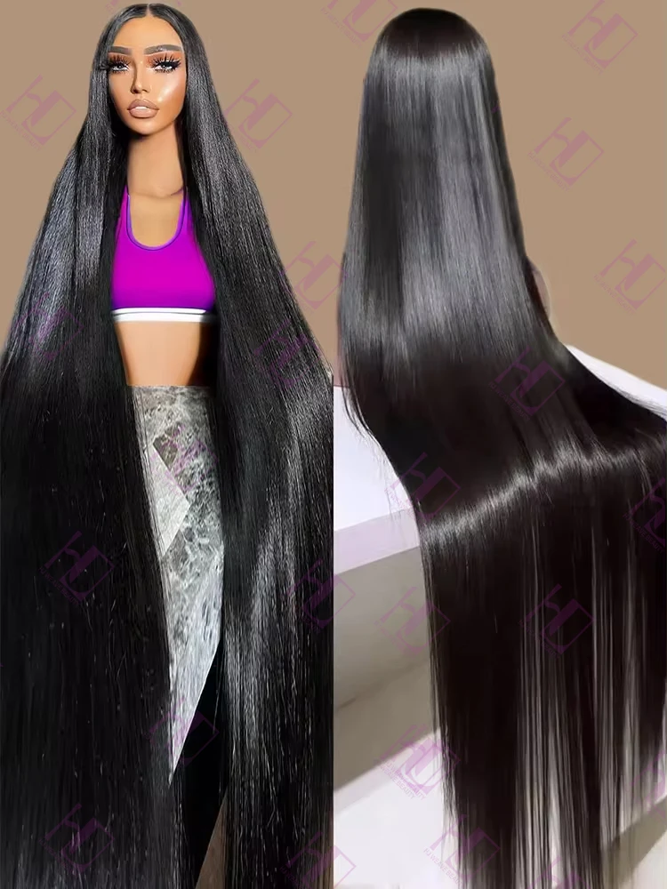 40 46 Inch Bone Straight Lace Front Wig 13x4 13x6 HD Lace Frontal Human Hair Brazilian 7x5 Hd Glueless Wig Human Hair For Women