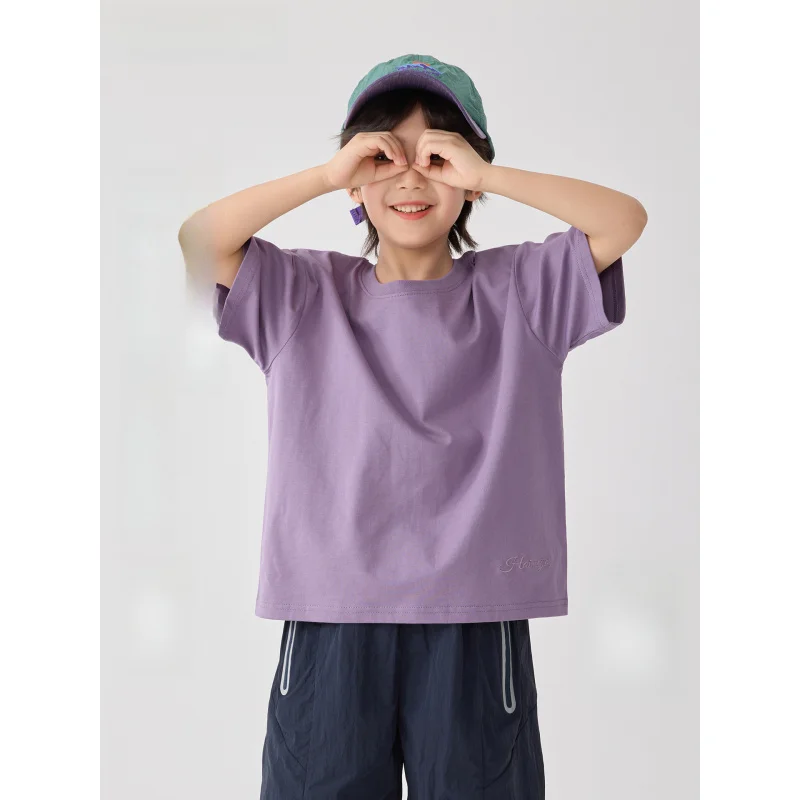 

3-12Summer short-sleeve anti-clothing boys style shirt Children's T-shirt