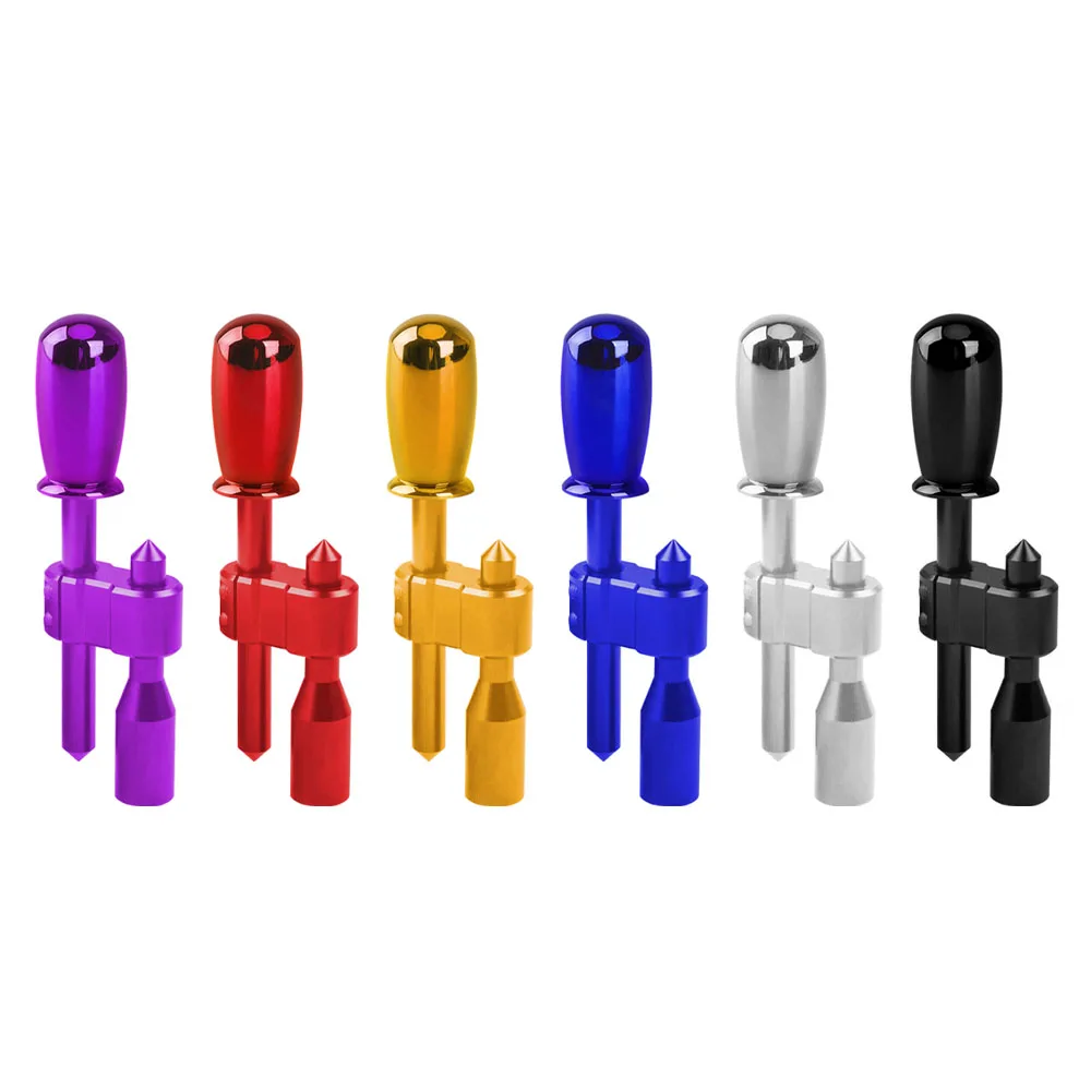 Aluminum H Type Adjustable Shift Knob Extension Gear Shifter Extender With Shift Head & 3 Adapters Universal Car Interior
