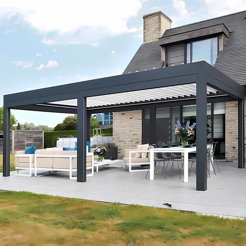 Sunshade Waterproof Aluminum Shutter Canopy Patio Outdoor Garden Shelter pergola