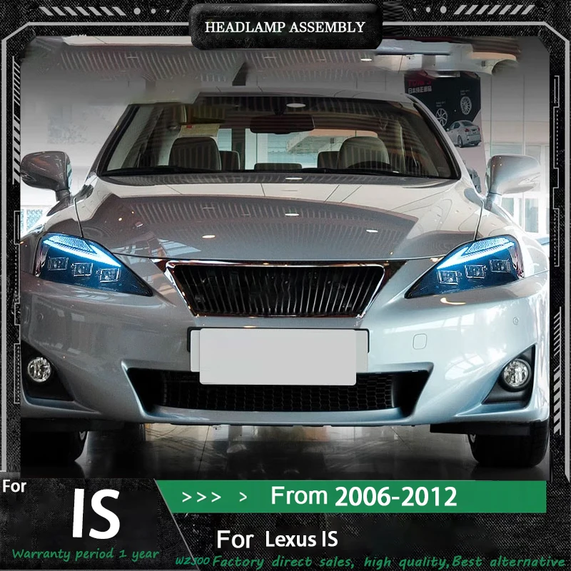 

Car LED Headlamp Assembly For LEXUS IS250 IS350 IS300 2006-2012 ISF IS220d Front Lamps Start UP Animation Sequential Lights