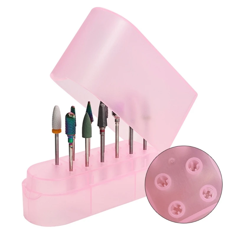 E1YE support perceuse à ongles 12 trous, organisateur perceuse à ongles anti-poussière, boîte rangement perceuse à