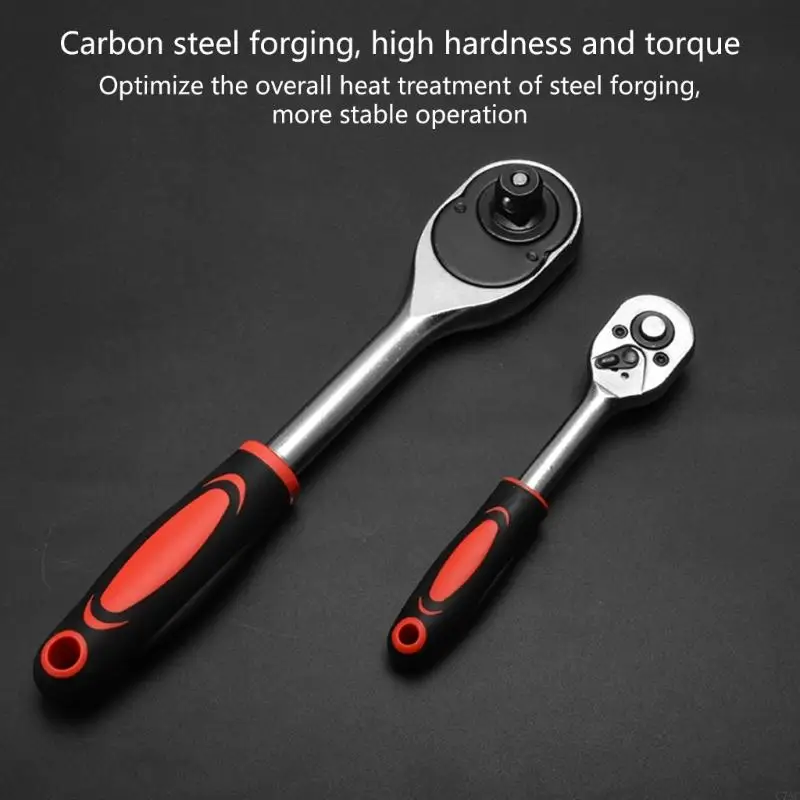 Ratchet Handle 1/4 "محرك أقراص ميني ميني راتشيت رينتشز إصلاح تلقائي أداة مرآب C7AC