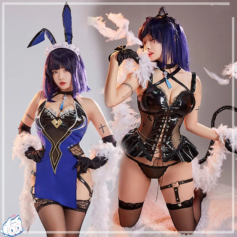 

Hot Game Genshin Impact Rose Yelan Sexy Private One-piece Cat Rabbit Suit Cosplay Costume Women Role Play Clothes Sizes S-XL New