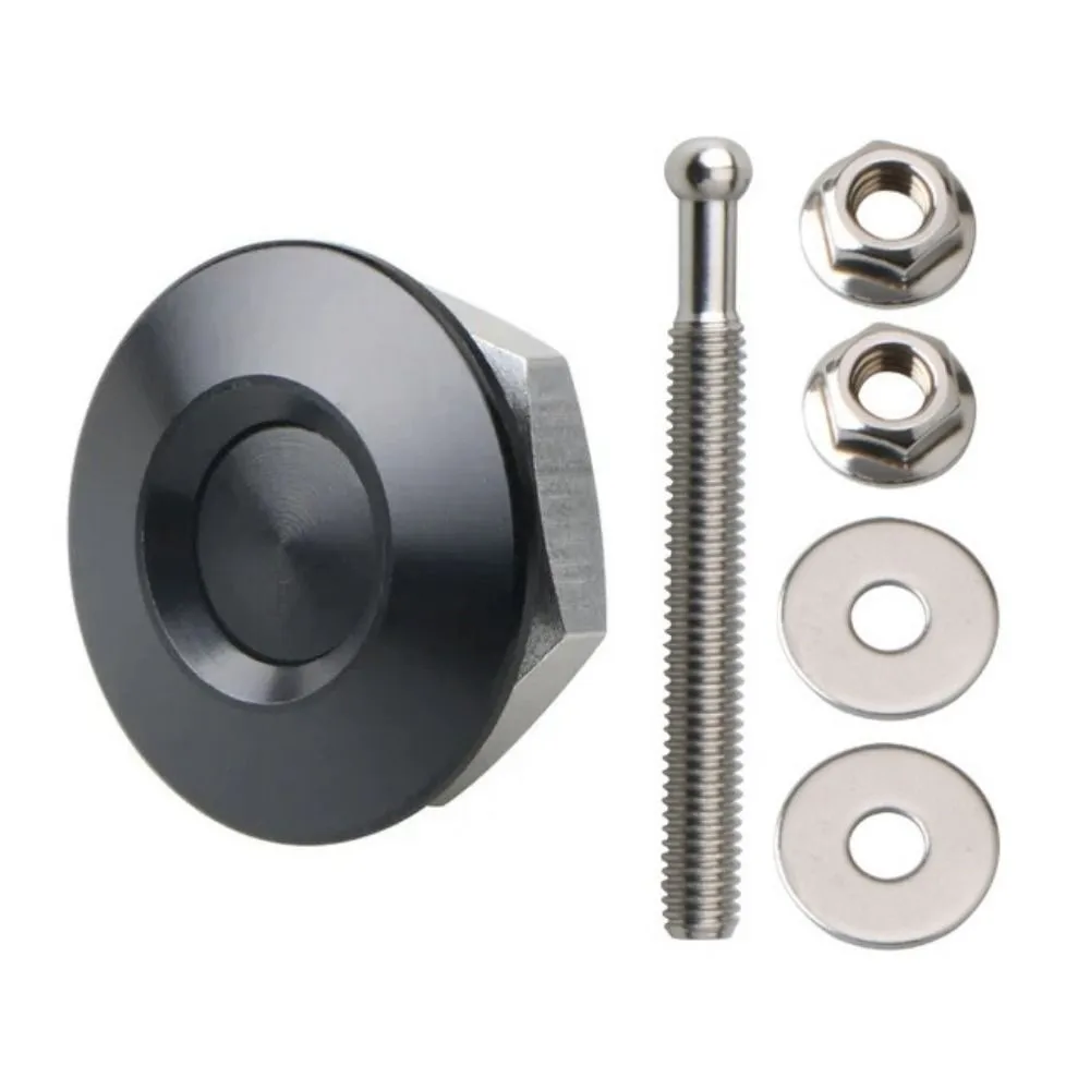 1set Carbon Fiber Pattern Quick Latch Hood Pins Lock 32mm Aluminum Alloy Quick Release Fasteners Lock Universal