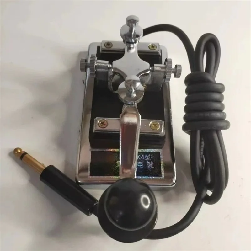K4 Heavy‑Duty Telegraph Key Cw Shortwave Morse Key With 6.5Mm Plug Connector