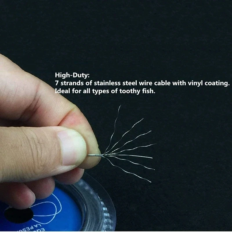 Sedal de acero antimordeduras de hebras múltiples con plomo frontal - imagen 4