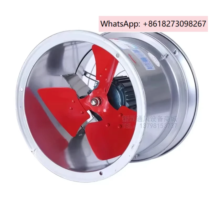 Pipeline fan 380V220V kitchen strong all copper low-noise axial flow fan OK