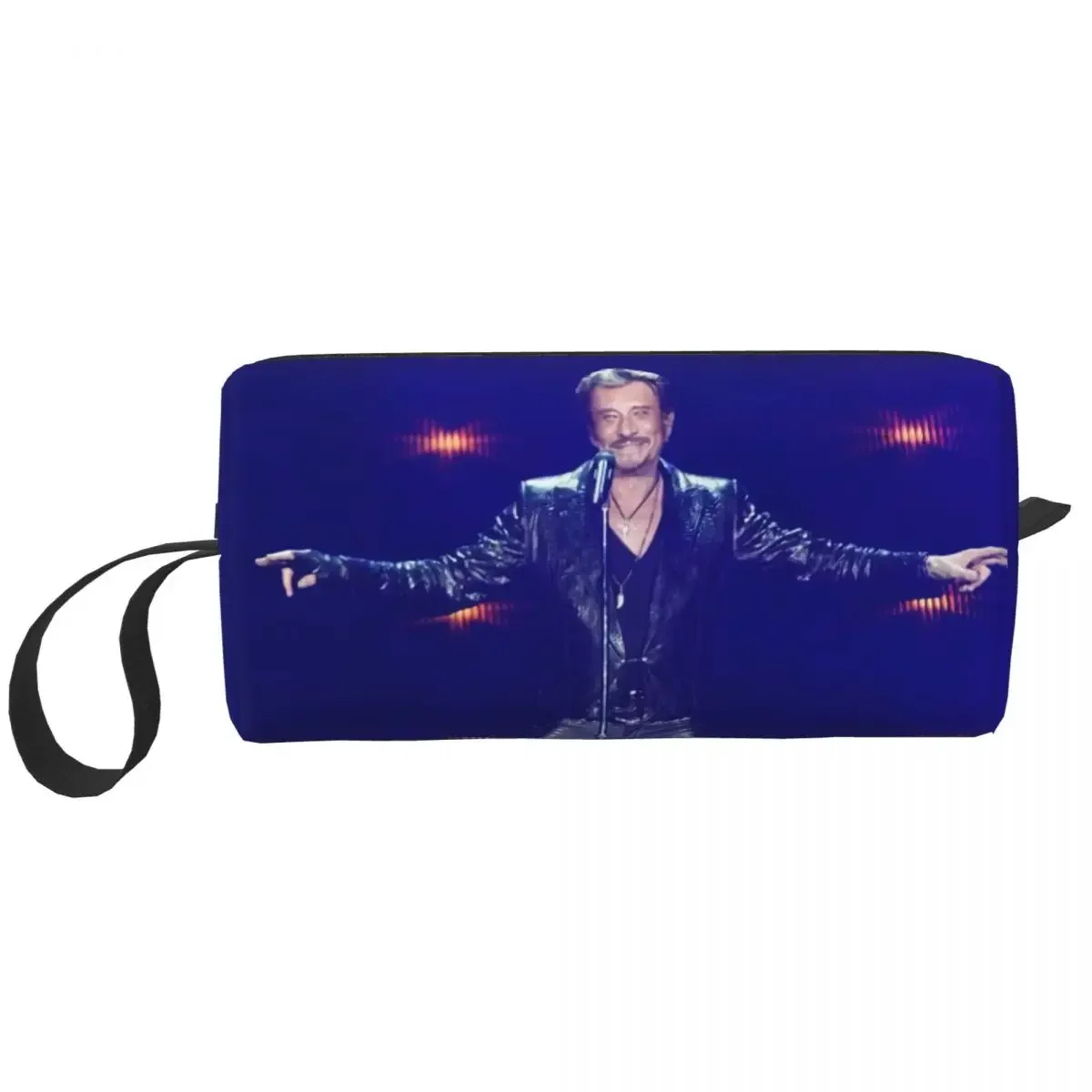 Hallyday-BOLSA DE ASEO personalizada para mujer, organizador de maquillaje y cosméticos de cantante de Rock francés, estuche de Kit de