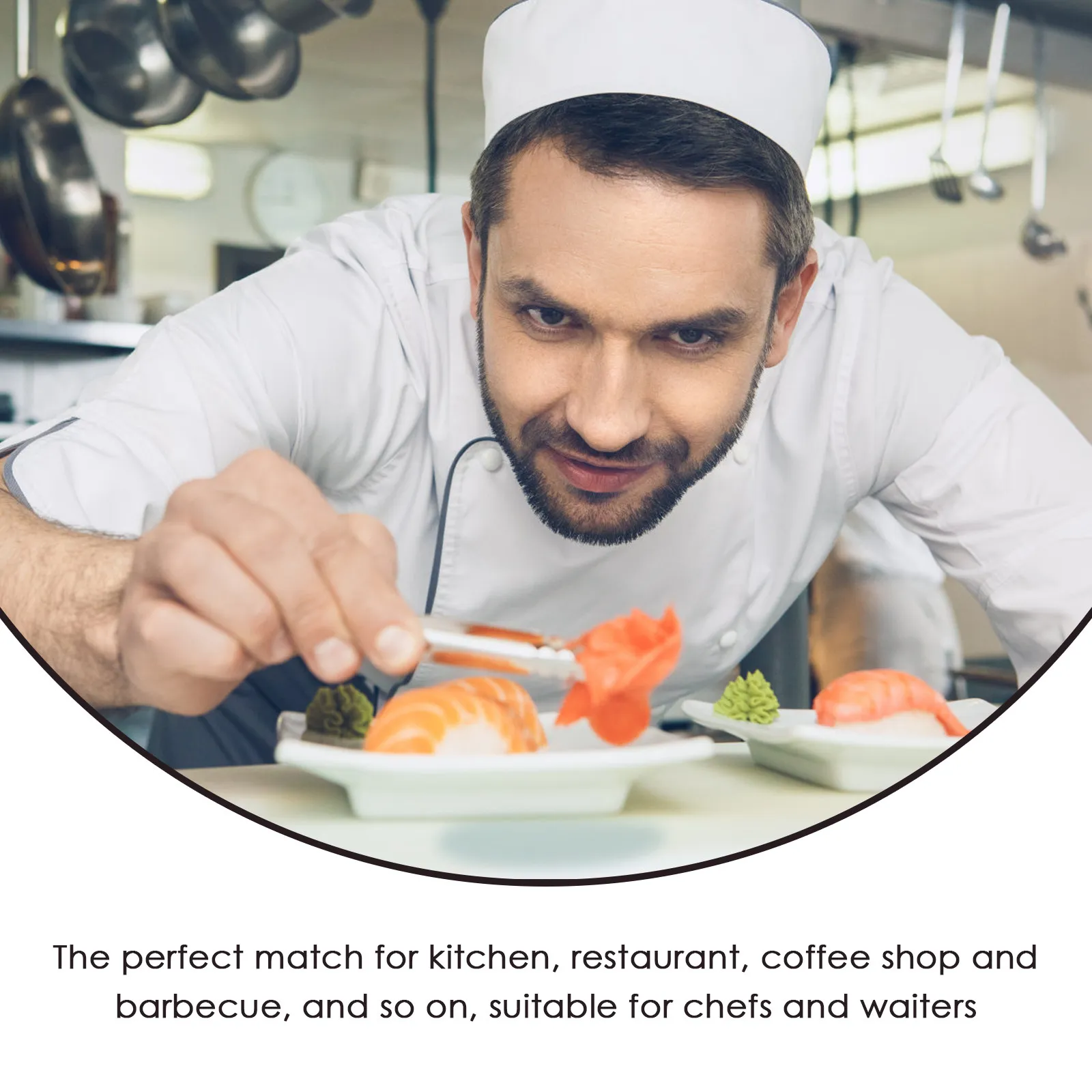 Universeller Kochhut für Küche und Restaurant, wiederverwendbarer weißer Kochhut, atmungsaktive Arbeitskappe für Köche, Bäcker, Grillpersonal