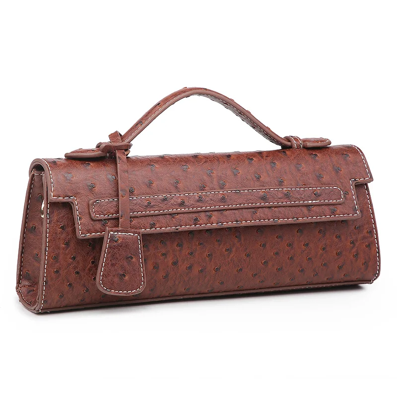 Hot Fashion Luxury Brands Women\'s Long Handbags Shoulder Bags Brand Design Ostrich/Snake Print Women Bag Handbag Ladies Handbags