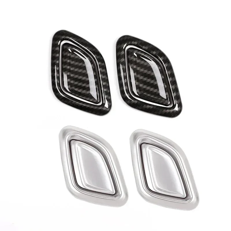 For BMW 3 Series G20 G28 2020-2024 ABS Carbon Fiber Pattern Car Headrest Buttons Cover Trim Interior Accessories