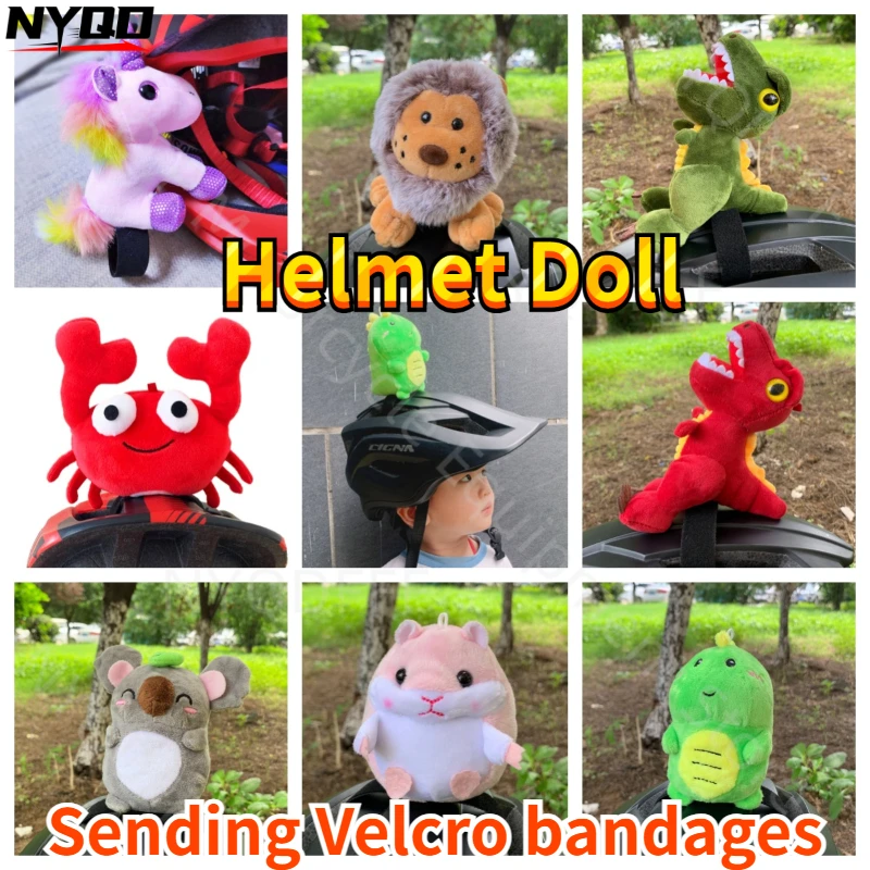 Halve Helm Decoratie Pop Schattige Cartoon Persoonlijkheid Fiets Balans Motorhelm Decoratie Sturen Bandages