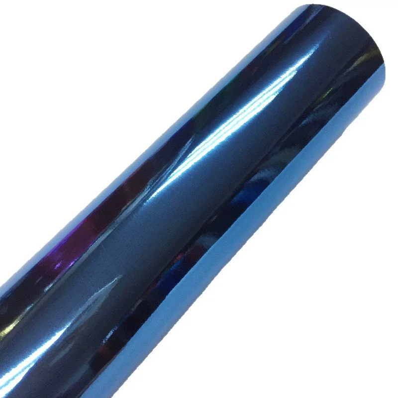 Premium Stretchable Chrome Mirror Light Blue Sticker Vinyl Wrap Film Self Adhesive Car Decal Wrapping with Air Release