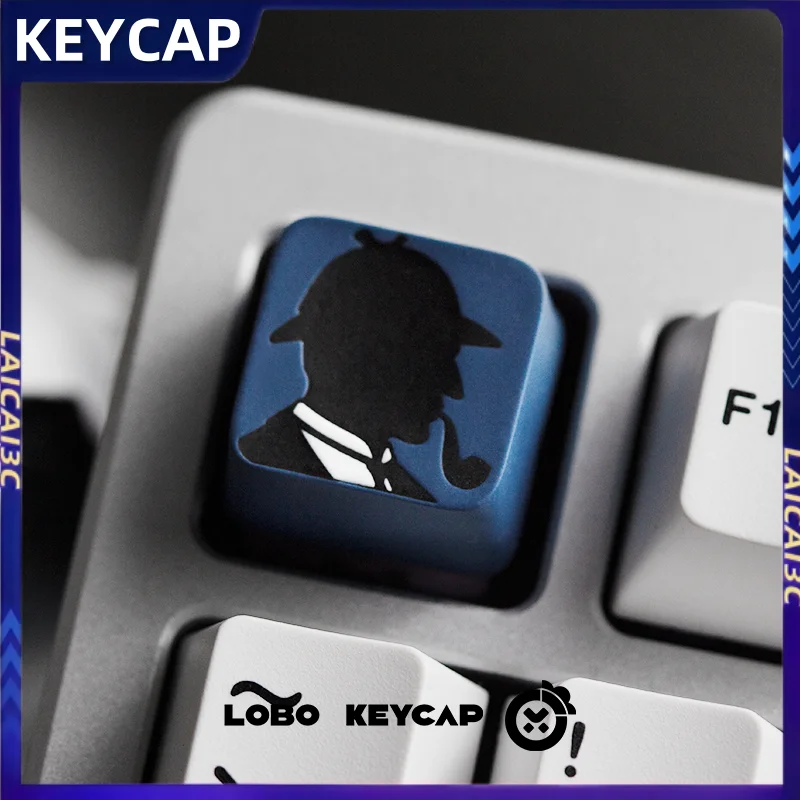 Sherlock Holmes theme keycap resin Cherry profile keycap anime cartoon gift collectibles mechanical keyboard PC game accessories